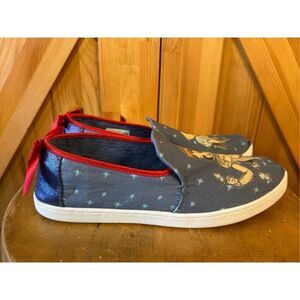 Disney Toms Snow White Canvas Deconstructed Alpargata Blue Bow Size 8
